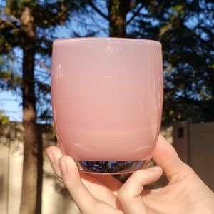 Pink Glassybaby Candle Holder Glass Baby Votive Pre-triskelion